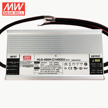 Avec les marchandises maintenant MEANWELL 7 ans 1400ma conducteur mené constant 300VDC HLG-480H-C1400A